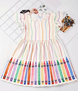 Crayon Pencil Back to School Dress