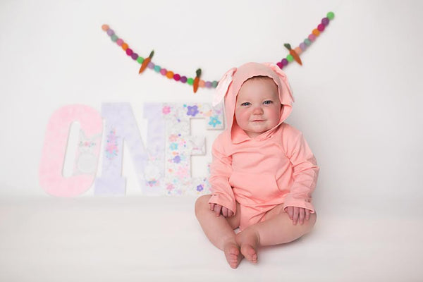 Personalized PINK Easter Bunny Onesie