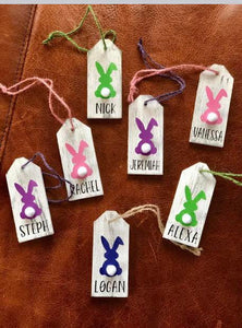 Custom Bunny Easter Basket Tag 2021