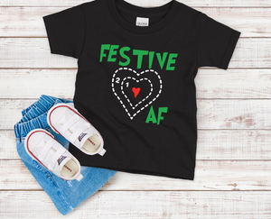 Festive AF Grinch Heart Tee