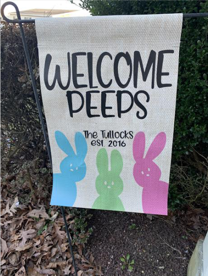 Personalized Easter Garden Flag