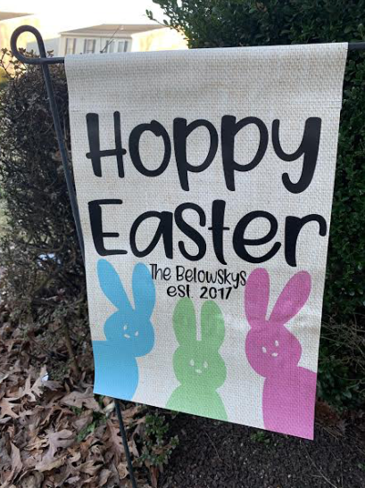 Personalized Easter Garden Flag