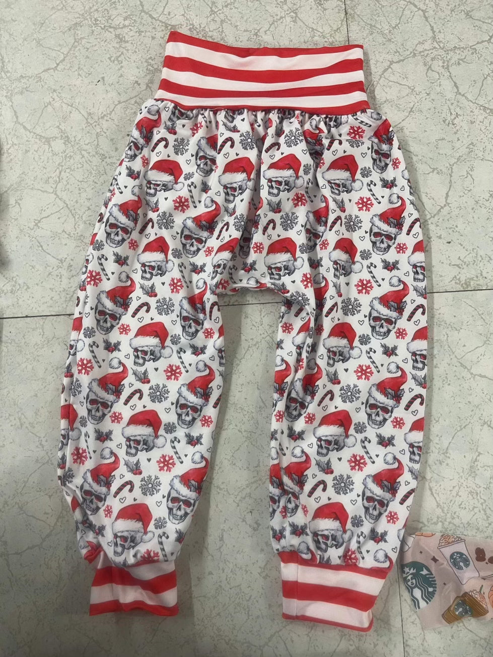 skeleton santa joggers