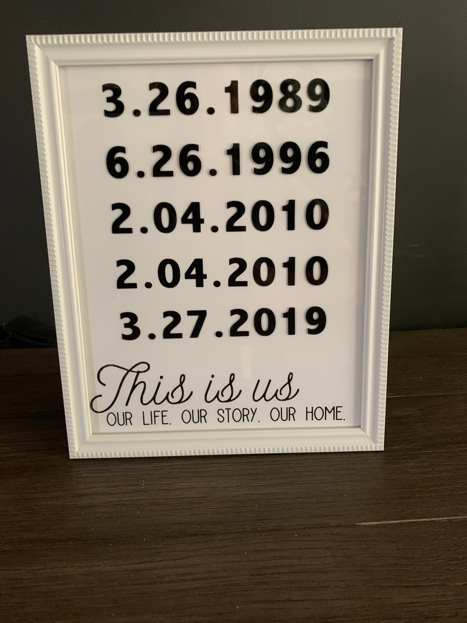 Custom Date Frame - Scrabble Tile Add On