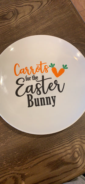 Carrots For Easter Bunny Plate