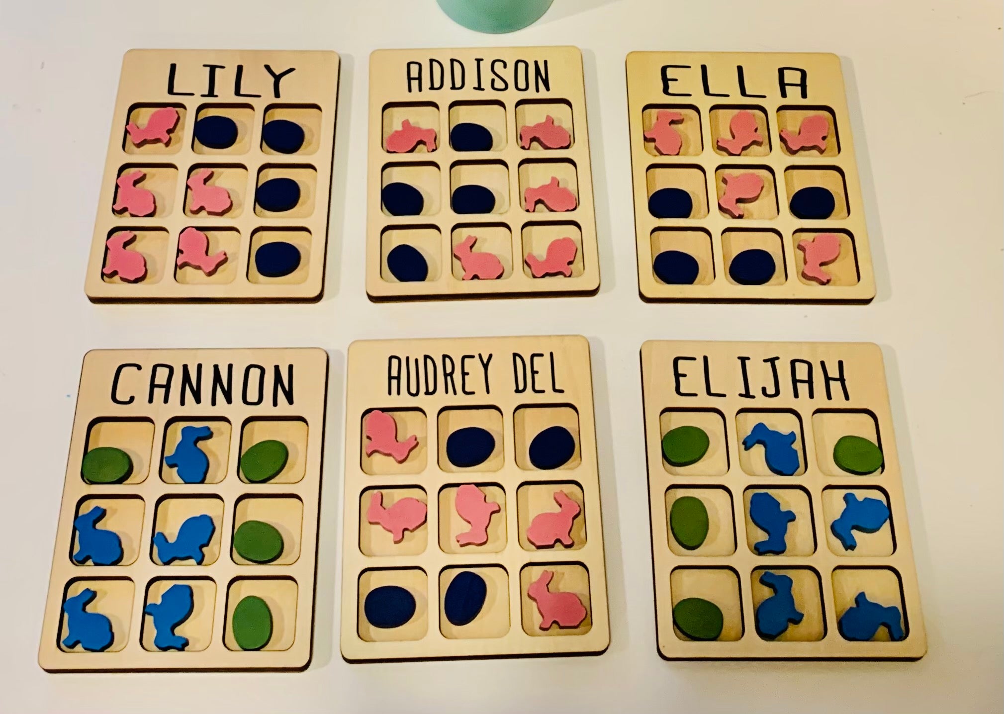 Personalized Easter Wooden Tic Tac Toe