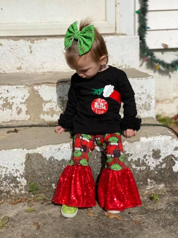 Grinch Glitter Bells